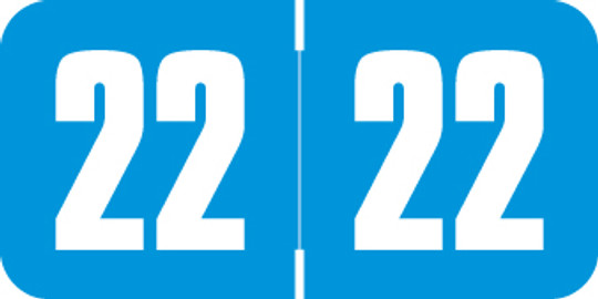 2022 LABELS - SAFEGUARD - Pages for Ringbook -  3/4" H x 1-1/2" W - BLUE/WHITE - 270/Pack