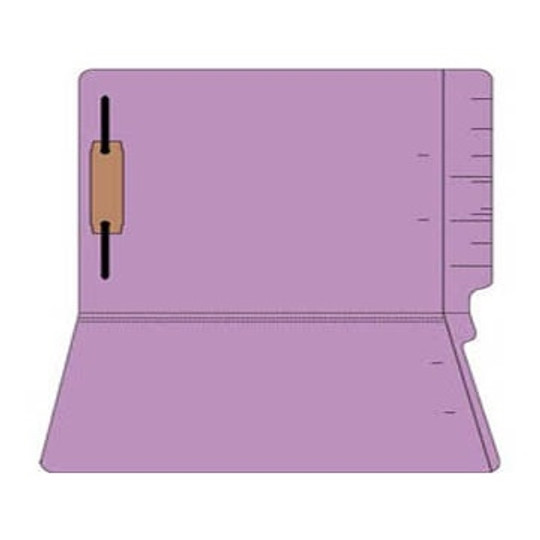 LAVENDER Legal Size End Tab Folder with Fastener on Inside Back in Position 1 - 14 PT.  Reinforced Tab - 50/Box
