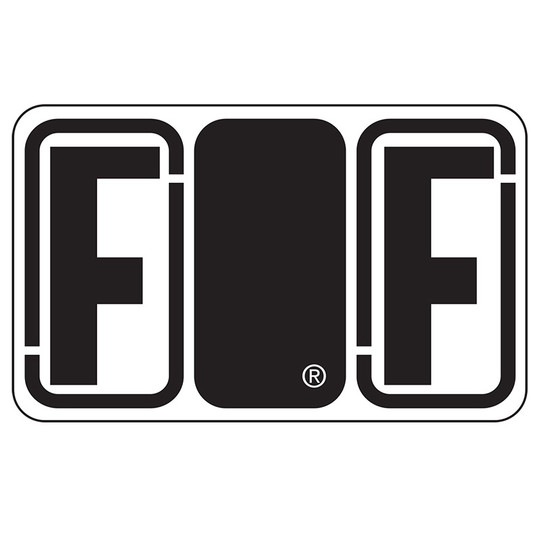 Jeter Series 7700 Labels - Letter  "F" - Black -  24/SHEET - 240 Labels Total