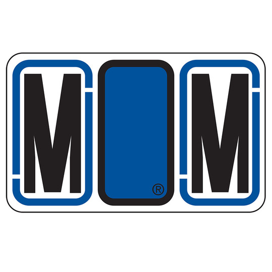 Jeter Series 7700 Labels - Letter  "M" - Blue -  24/SHEET - 240 Labels Total