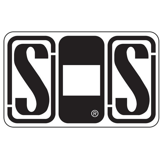 Jeter Series 7700 Labels - Letter  "S" - Black -  24/SHEET - 240 Labels Total