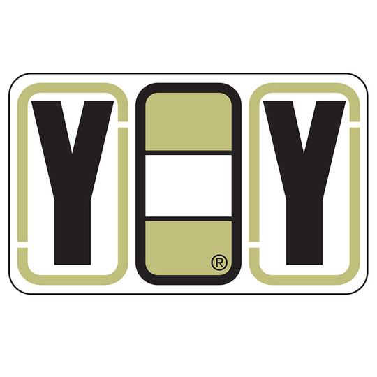 Jeter Series 7700 Labels - Letter"Y"- Gold - 24/sheet - 240 Labels Total