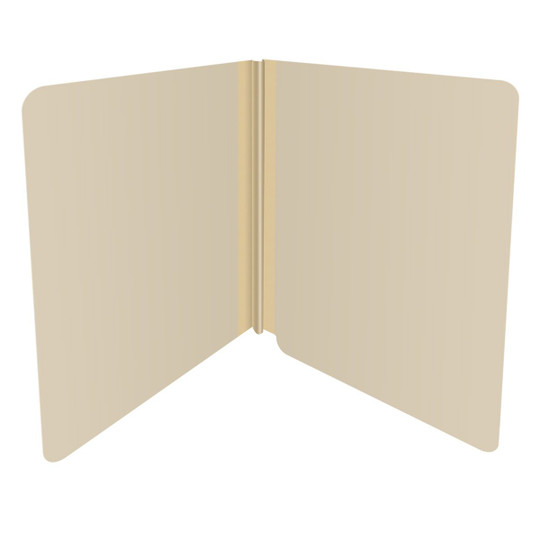 Manila letter size end tab classification folder with reinforced end tab and 2" gray tyvek expansion. 18 pt manila stock. Packaged 25/125.