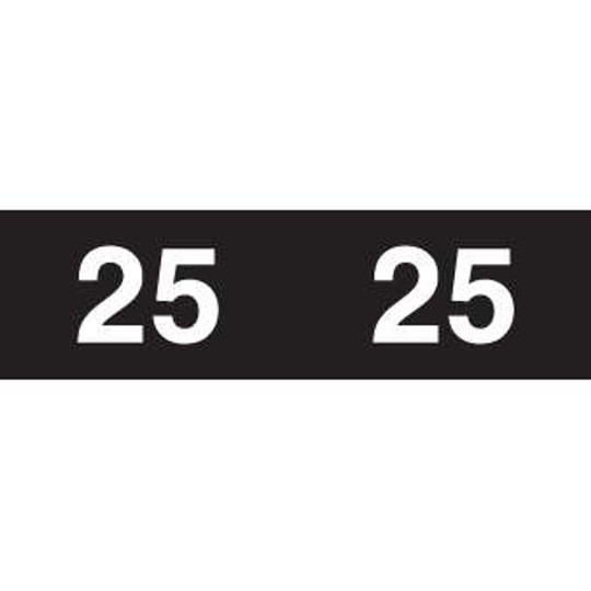 2025 Black Year Labels - 1/2" Inch, 1000 Labels