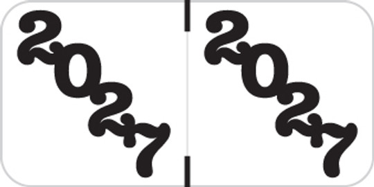 2027 Black Year Labels - RINGBOOK Inch, 500 Labels