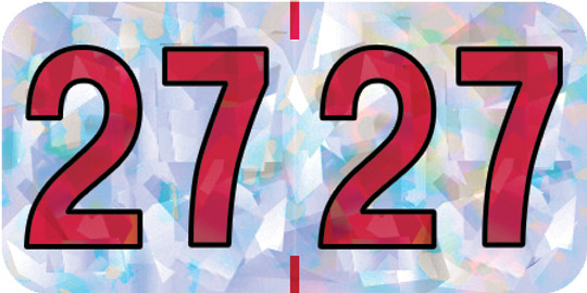 2027 Silver Year Labels - 3/4" Inch, 500 Labels