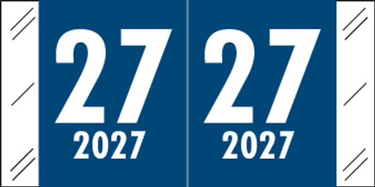 2027 Blue Year Labels - BLUE Inch, Varied Labels
