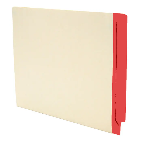 Manila File Folders with Pink Color Stripe on End Tab -Letter Size - 11 Pt. Stock - Two Ply Tab - 100