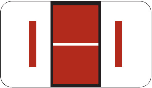 A-Z Labels POS Laminated Compatible 15/16" 'I' BROWN - 500/Roll