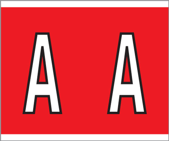 A-Z Labels Kardex PSF 139 Compatible 1-1/4"'A' RED - 210/Pkg