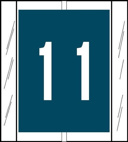 0-9 Labels Col'R'Tab 
1-2/3" '#1' BLUE
(SFI Compatible) - 500/Roll