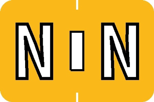 A-Z Labels Colwell Compatible 1" 'N' YELLOW - 240/Pkg