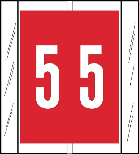 0-9 Labels Col'R'Tab '#5' RED
1-2/3" (Acme Visible Compatible) - 500/Roll