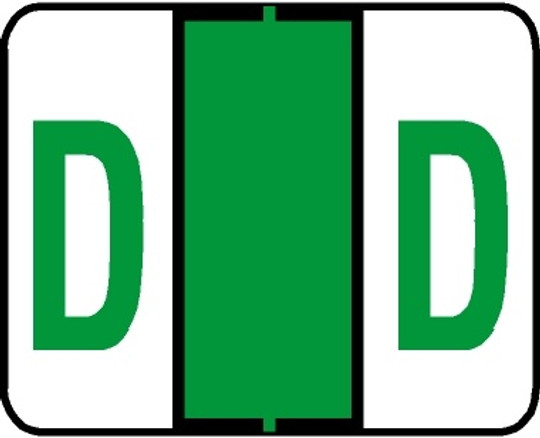 A-Z Labels Tab Compatible 1" Kimdura 'D' LT GREEN - 250/Pkg