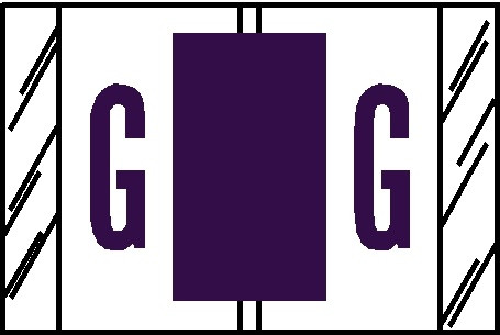 A-Z Labels Col'R'Tab 1" 'G' PURPLE
(Tab Compatible) - 100/Pkg