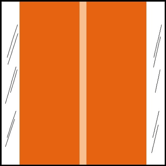Designator Labels Col'R'Tab 
1-1/2" ORANGE - 500/Roll