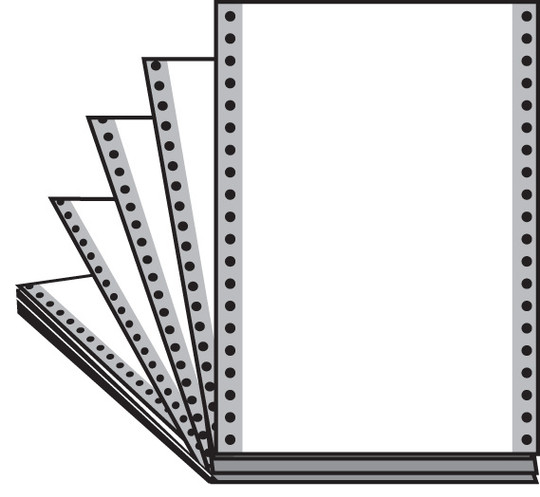 Pin Feed Transcription Label 12" - 208 Sheets/
Pack