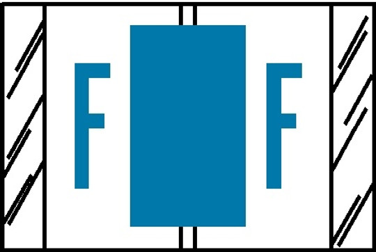 A-Z Labels Col'R'Tab 1" 'F' BLUE
(Tab Compatible) - 500/Roll