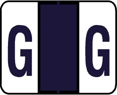 A-Z Labels Tab Compatible 1" Kimdura 'G' PURPLE - 500/Roll