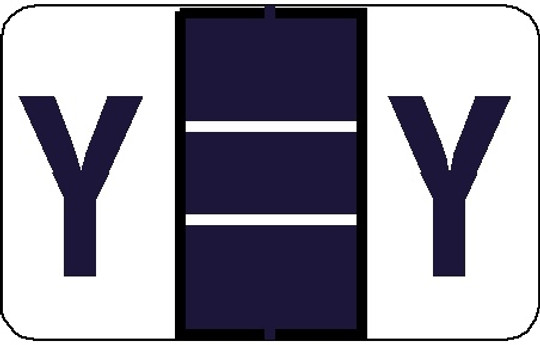 A-Z Labels Tab Compatible 1" 'Y' PURPLE - 500/Roll