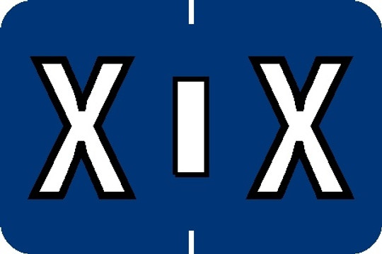 A-Z Labels Colwell Compatible 1" 'X' COBALT - 500/Roll