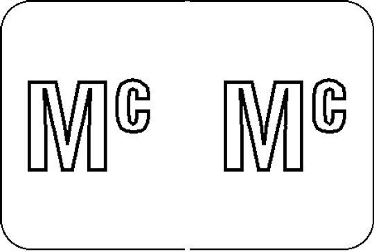 A-Z Labels Barkley Compatible 1" 'MC' - 252/Pkg