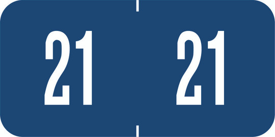 Yearcode Labels GBS/VRE Compatible 3/4" '21' BLUE - 500/Roll