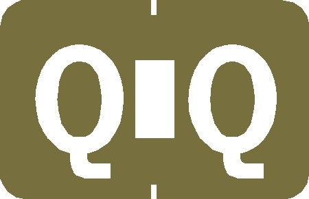A-Z Labels TABBIES 1" 'Q' GOLD - 500/Roll