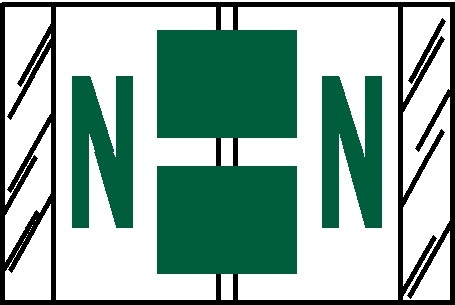 A-Z Labels Col'R'Tab 1" 'N' GREEN
(Tab Compatible) - 100/Pkg