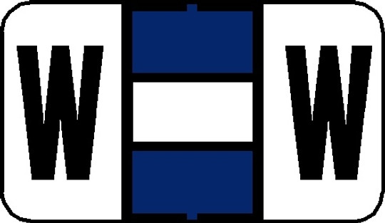 A-Z Labels Jeter Compatible 15/16" 'W' DK BLUE - 252/Pkg