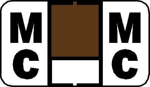 A-Z Labels Jeter Compatible 15/16" 'MC' BROWN/WHITE - 252/Pkg