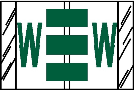 A-Z Labels Col'R'Tab 1" 'W' GREEN
(Tab Compatible) - 100/Pkg