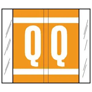 A-Z Labels Col'R'Tab 1-5/16" 'Q' YELLOW (GBS/VRE Compatible) - 500/Roll