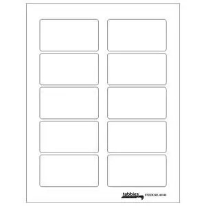 Labels-u-create Laser 1-3/4"x3-1/4", White - 100/pkg