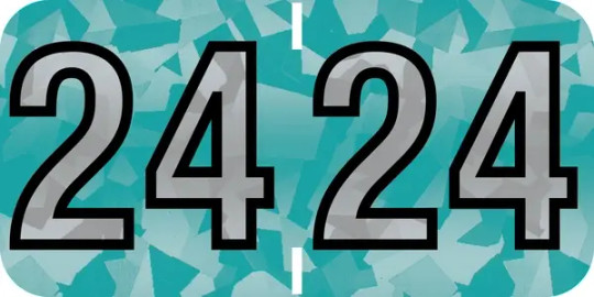 Yearcode Labels PMA Holographic Compatible 3/4" '24' BLUE - 500/Roll