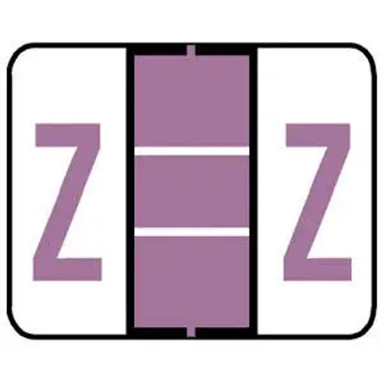 A-Z Labels Tab/Smead Compatible 1" 'Z' LILAC - 240/Pkg