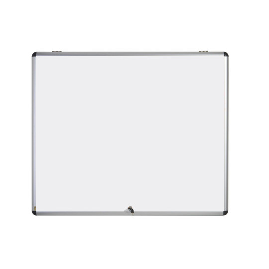 SlimLine Magnetic Enclosed Board - Secure Display with Hinged Door