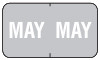 Jeter 7000 Series Month Labels "MAY" Gray  - 15/16" x 1-5/8 - 225/pk