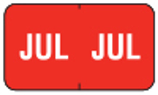 Jeter 7000 Series Month Labels "JUL" Red  - 15/16" x 1-5/8 - 225/pk