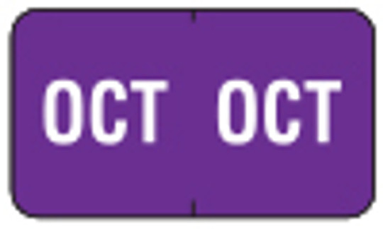 Jeter 7000 Series Month Labels "OCT" Lt Purple   - 15/16" x 1-5/8 - 225/pk