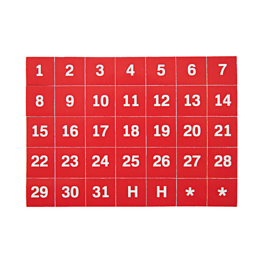 Magnetic Calendar Date & Letter Markers for Planning Boards