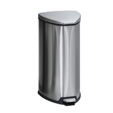 Stainless Steel Step-On Trash Can with Soft-Close Lid - 4, 7, and 10 Gallon