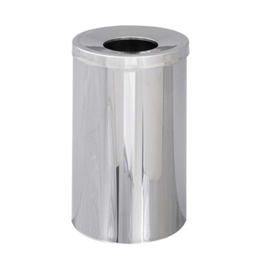 Open Top Steel Trash Can with Lift Off Lid 35 Gallon