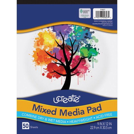 Mixed Media Pad, 9'' x 12'', 50 Sheets