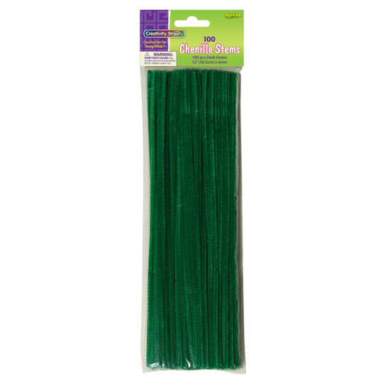 Regular Stems, Dark Green, 12'' x 4 mm, 100 Pieces