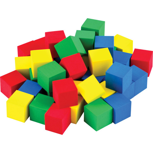 STEM Basics: Multicolor 3/4'' Foam Cubes, Pack of 40