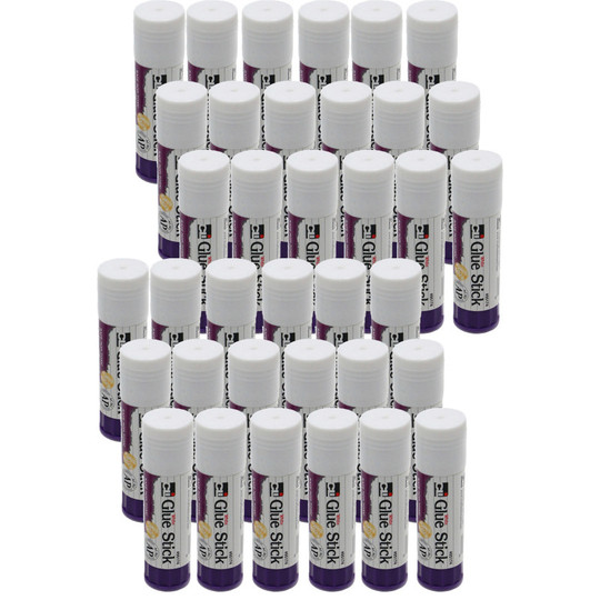 Glue Stick, White, .74 oz, Pack of 36
