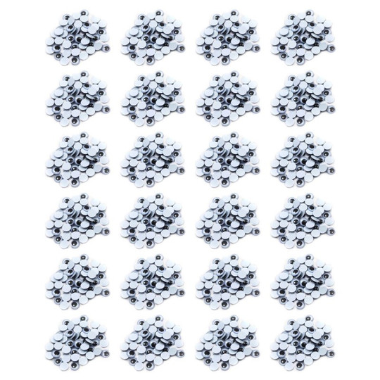 Wiggle Eyes 10mm, Black, 50 Per Pack, 24 Packs