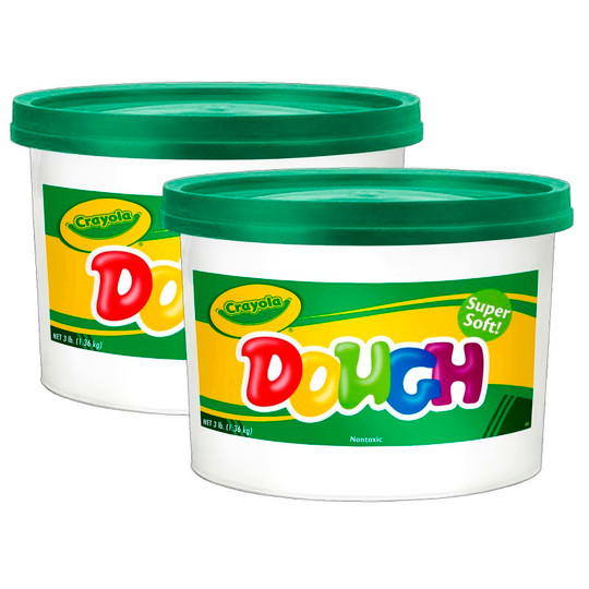 Super Soft Modeling Dough, Green, 3 lb.ucket, Pack of 2
