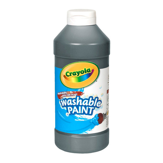 Washable Paint, Black, 16 o.